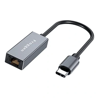 Image of Froggen USB C to Ethernet Adapter, 1Gbps Gigabit Wired Network, Type RJ45 Thunderbolt 3 LAN Adaptor Compatible with MacBook Pro, Galaxy and More [Aluminium Shell]