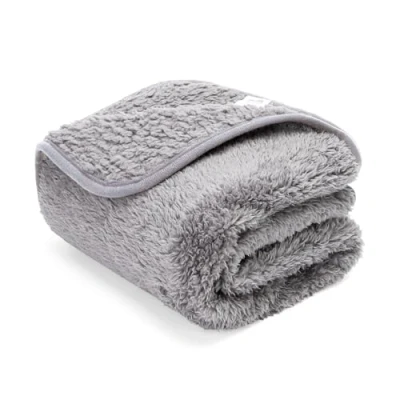 Image of Nobleza Dog Blanket 100x80cm Fluffy Fleece Pet Blankets for Cat Puppy Washable Soft Warm Kitten Sleep Mat Bed Pad, Light Grey