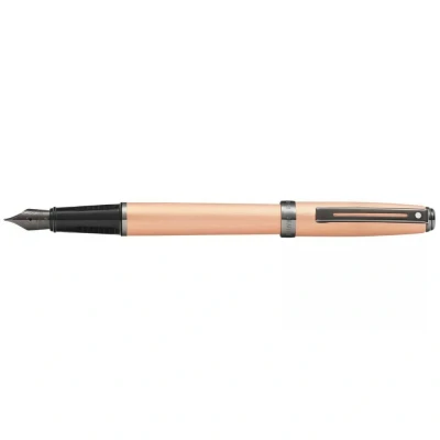 Image of Sheaffer Prelude Refillable Fountain Pen, Medium Nib, Brushed Copper Tone, Gunmetal PVD Plated Trim