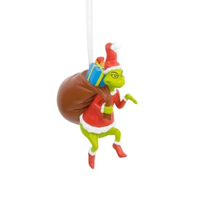 Image of Hallmark the Grinch Hanging Ornament, How Stole Christmas Tree Decoration, Resin Gifts for Christmas, Dr Seuss