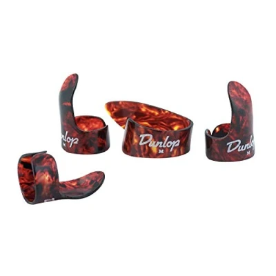 Image of Jim Dunlop 9010TP 3 Finger Picks and 1 Thumb Pick Medium Player Pack
