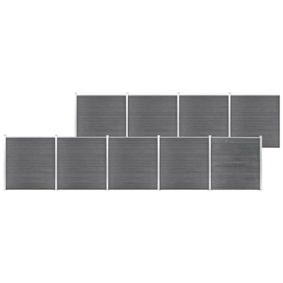 Image of vidaXL Garden Fence WPC 1564x186 cm Grey