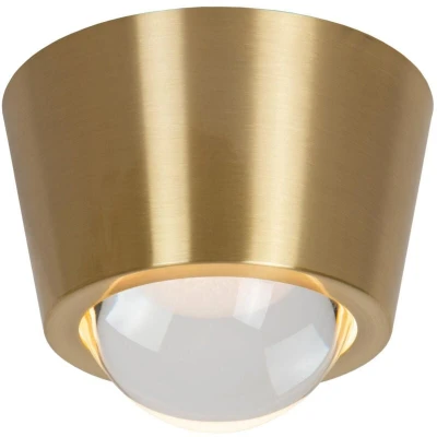 Image of Rigon Flush ceiling light Ø9cm LED 3000K Matt Gold, Brass