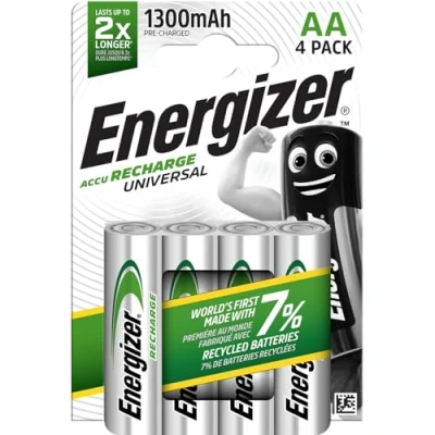 Image of Energizer Rechargeable AA Batteries, Universal Double AA, Pack of 4