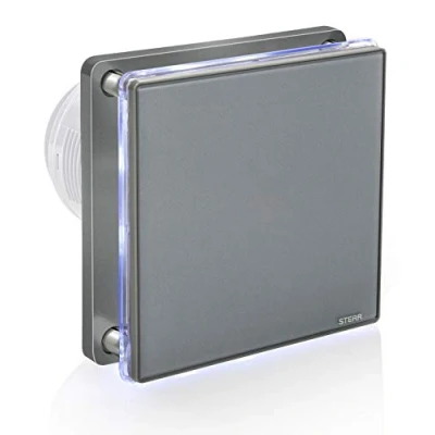 Image of STERR Grey Extractor Fan Bathroom 100 mm with LED Inline