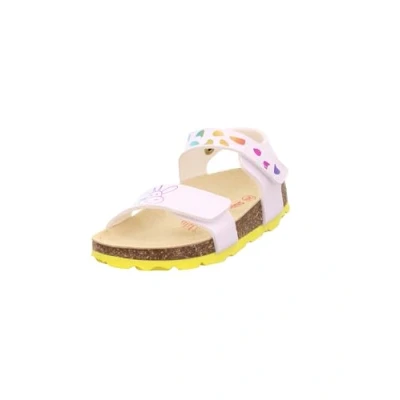 Image of Superfit Girls&#039; Footbed Slippers Sandals, White Multicoloured 1020, 4 UK