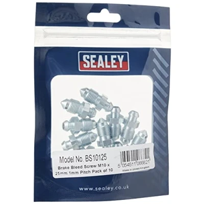 Image of Sealey Brake Bleed Screw M10 x 25mm 1mm Pitch Pack of 10