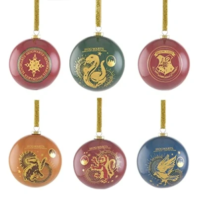 Image of Widdop Harry Potter 70mm Christmas Tree Decorations Set of 6 Baubles
