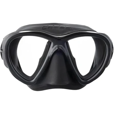 Image of Cressi Fiji Mask Diving &amp; Snorkelling Mask, One Size, Unisex Adult, Black/Black, Black/Black
