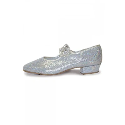 Image of Roch Valley Low Heel Hologram Tap Shoes C10.5 Silver