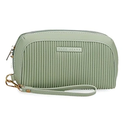 Image of Pepe Jeans Aurora Green Handbag 20x11x4 cms Synthetic leather