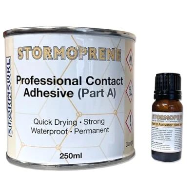 Image of Stormoprene 2 Part 250ml Contact Adhesive High Strength, Multipurpose Bonding for DIY, Repair, and Crafting