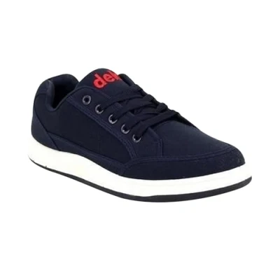 Image of Mens Navy Textile 5 Eye Leisure Shoe Charlie Size UK 7