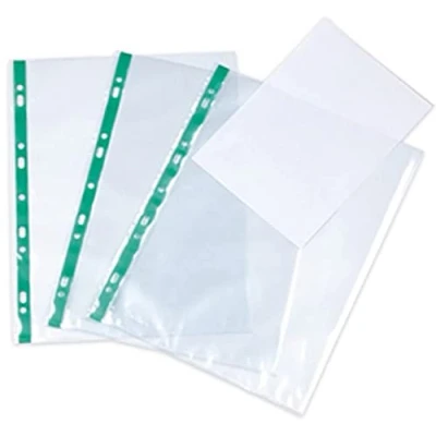 Image of 400 Quality Punched Pockets 50micorn Strong A4 Filing Glass Crystal Clear