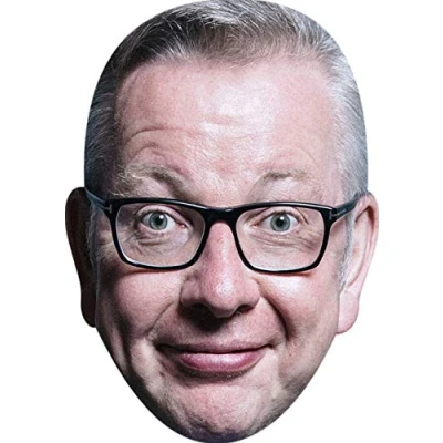 Image of FoxyPrinting Michael Gove Celebrity Politician Cardboard Party Face Mask Fancy Dress