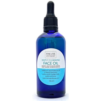 Image of Fine Line Apothecary Deeply Cleansing Face Oil 100% Natural, Pure Oils. Cleanse, Nourish, Hydrate, Fortify, Revive Dry Skin. 100ml