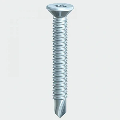 Image of TIMco 154Z BZP PVC Countersunk Self Drilling Screw 4 x 32 Zinc (Box of 1000)