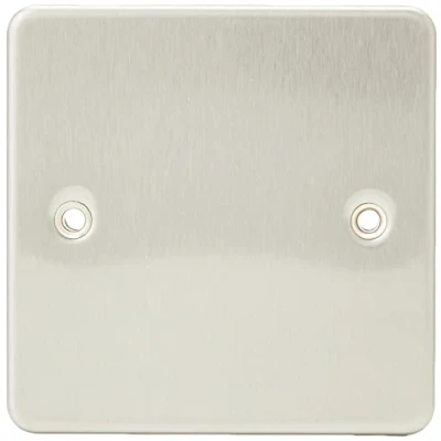 Image of KnightsBridge 1G Blanking Flat Plate Brushed Chrome