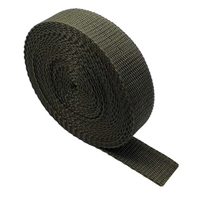 Image of The Bead Shop Heavy Duty Webbing Strap Tape 5 metres Rucksack/Backpacks, Luggage/Cargo Strapping, Belts (Khaki, 20mm)