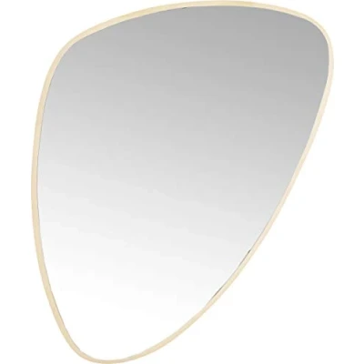 Image of Kare Design mirror Jetset, Gold, glass mirrored, coated solid wood frame, modern, home decor, wall for living room, hallway, bedroom, office, 83x56x4 cm (H/W/D)