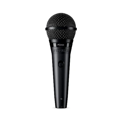 Image of Shure PGA58 Dynamic Microphone Handheld Mic for Vocals with Cardioid Pick up Pattern, Discrete On/Off Switch, 3 pin XLR Connector, 15&#039; to QTR Cable, Stand Adapter and Zipper Pouch (PGA58 QTR)