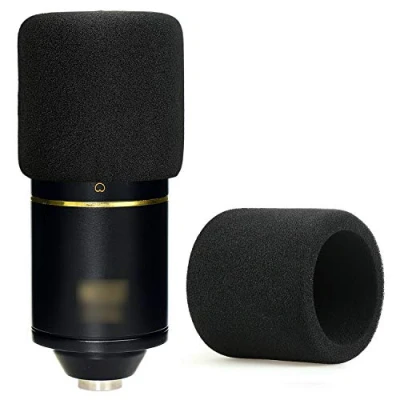 Image of YOUSHARES MXL 770 990 Microphone Foam Windscreen Mic Cover As a Pop Filter (Black)