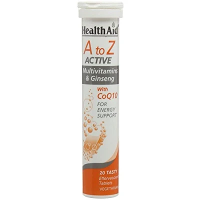 Image of HealthAid A to Z Multivitamin Effervescent Vegetarian Tablets, Pack of 20 Tablets