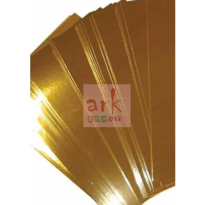 Image of 5 Sheets of A5 Gold Mirror Board Card.