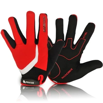 Image of Kratos Cycling Gloves Full Finger Mountain Bike Gel Padded Touchscreen MTB racing bicycle BMX for Kids Men Women