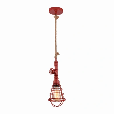 Image of Regia Pendant Ceiling Light Red 1xE27