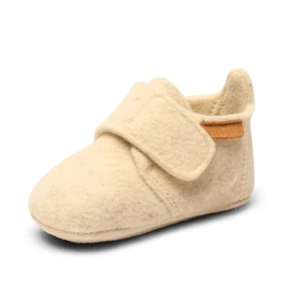 Image of Bisgaard Boy&#039;s Unisex Kids Baby Wool First Walker Shoe, cream, 3 UK Child