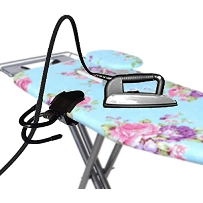 Image of Steam Iron cord Holder Minder Prevents Ironing or tripping over the cord/Prevents tangling of while Easily fits all standard boards No Irons, board