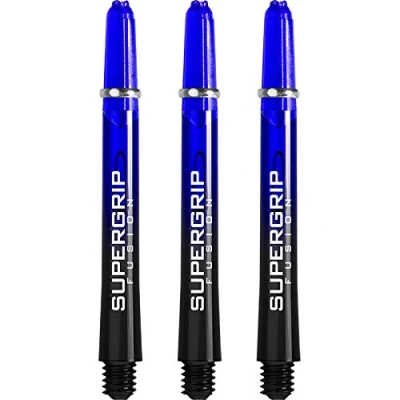 Image of Harrows Supergrip Fusion Stems with Machined Rings Medium 1 set (3) (Black &amp; Blue)