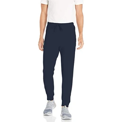 Image of Jockey Men&#039;s Active Fleece Joggers with Zip Pockets Casual Pants, Navy Blazer, Large