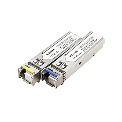 Image of One pair SFP module 1.25G Bidi single fibre transceiver 1310nm/1550nm SMF LC connection up to 20km for open switches