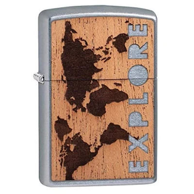 Image of Zippo Lighter, Metal, Mahogany Explore, One Size