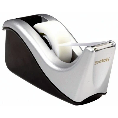 Image of Scotch Magic Tape Contour Dispenser Grey with 1 Roll of 19mm x 33m C60 ST