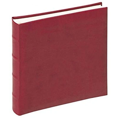 Image of walther Design Photo Album wine Red 26 x 25 cm Imitation Leather with Raised Bands, Classic FA 371 R