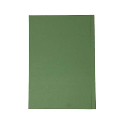 Image of Square Cut Folder, Lightweight, Foolscap, Green, Pack of 100
