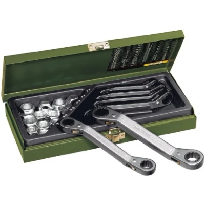 Image of Proxxon 23231 Speeder ratchet spanner set 6 piece with reverse lever 19mm
