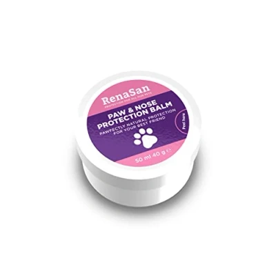 Image of RenaSan Paw and nose Protection Balm for dogs cats, naturally moisturise, protect repair, dry, irritated cracked skin, &amp; paws (50ml)