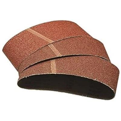 Image of wolfcraft 3 Fabric Sanding Belts 65 x 410 mm, grain 120 I 1906000