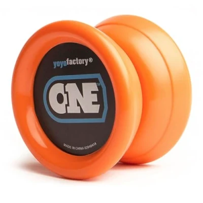 Image of YoyoFactory ONE Yo Orange (modern spinning yoyo, beginner to pro, 2 different level ball bearings included, comes with string)