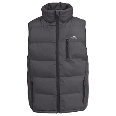 Image of Trespass Men&#039;s Clasp Padded Gilet, Flint, S UK