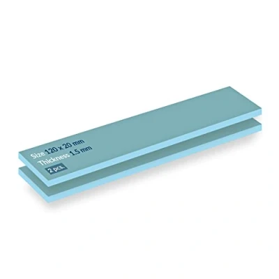 Image of ARCTIC TP 2 (APT2560): Economic Thermal pad, 120 x 20 1.5 mm (2 Pieces) Excellent heat conduction, Low hardness, Ideal gap filler, Easy installation, Safe handling Blue