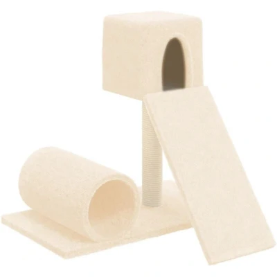 Image of vidaXL Cat Tree with Sisal Scratching Post Cream 59 cm