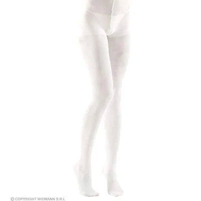 Image of Pantyhose Glitter 40 Den White Accessory for Lingerie Fancy Dress