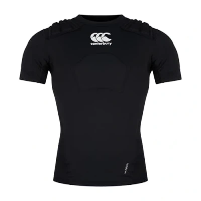 Image of Canterbury Unisex Rugby Pro Protection Vest, Black/Whte/Silver, XL
