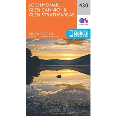 Image of Explorer 430 Loch Monar, Glen Cannich &amp; Strathfarrar Map With Digital Version