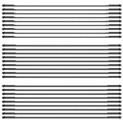 Image of Caffney 27Pcs Scroll Saw Blades 6 1/2inch High Carbon Steel Coping Set 15TPI 18TPI 24TPI Pin End Blade Replacement Wood Cutting for Plastic Leather HHD(27PCS)